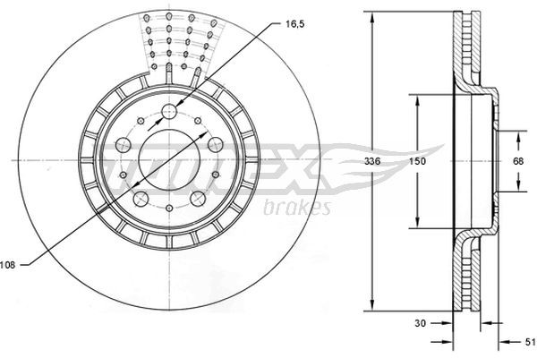 TOMEX Brakes Bremsscheibe